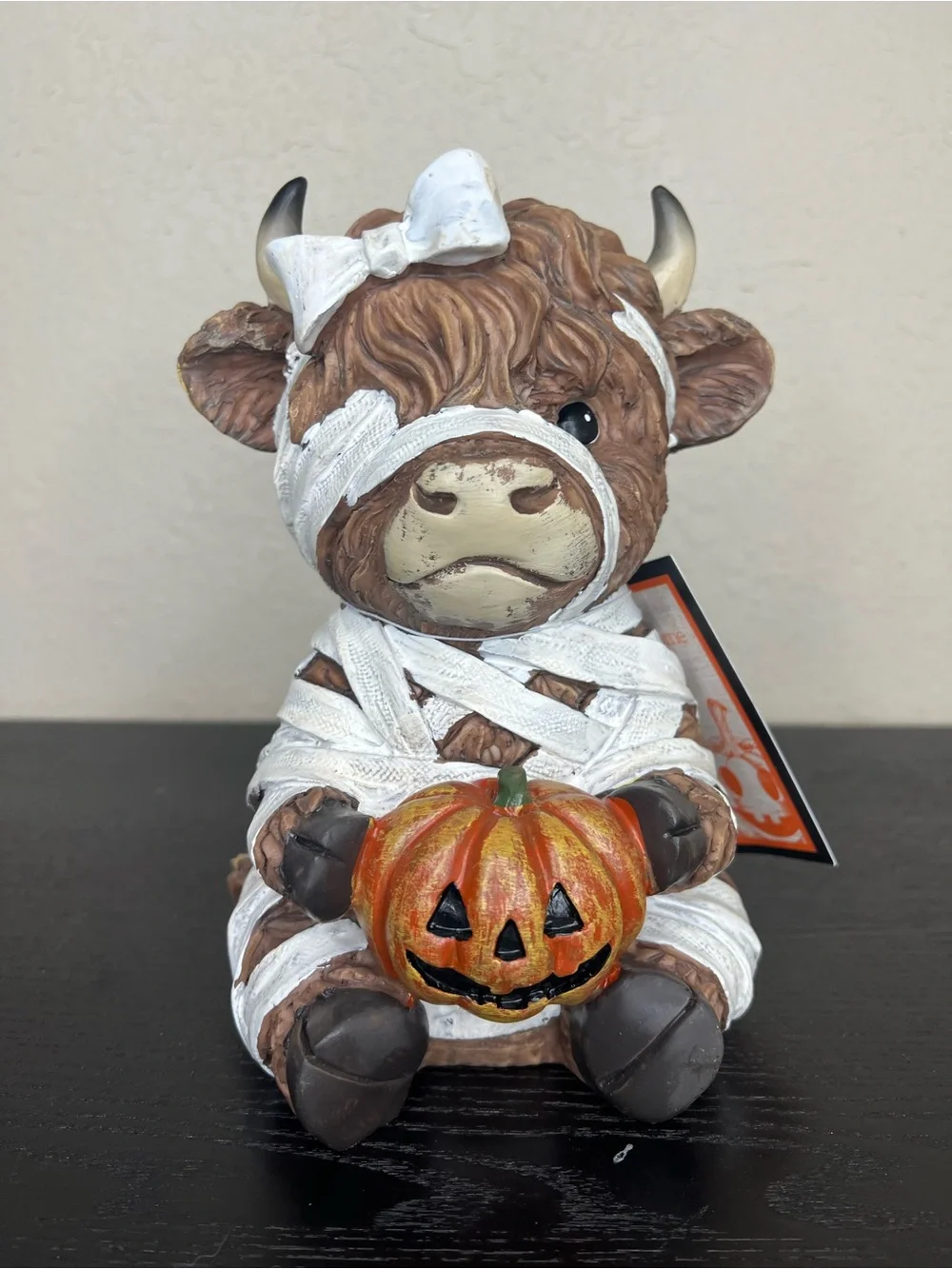 NEW HallowHome Halloween Highland Cow Mummy Decor